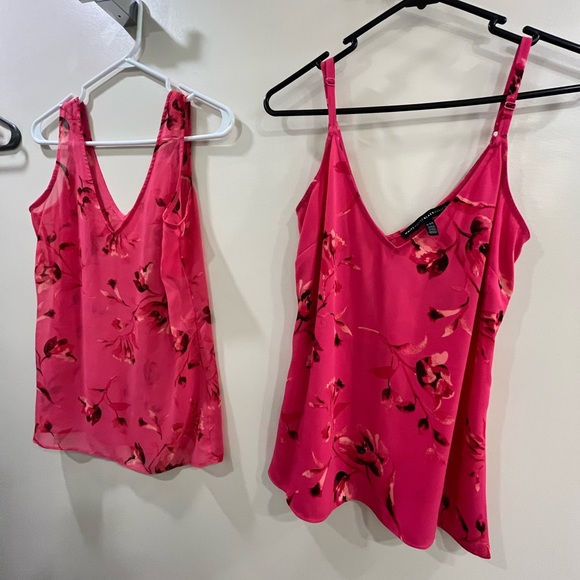 Pink Flowy double tank top - Picture 2 of 4